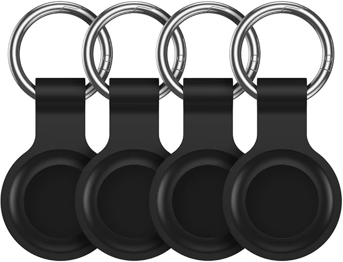 Compatible with AirTag Holder Case Keychain 4 Pack, - Image 9