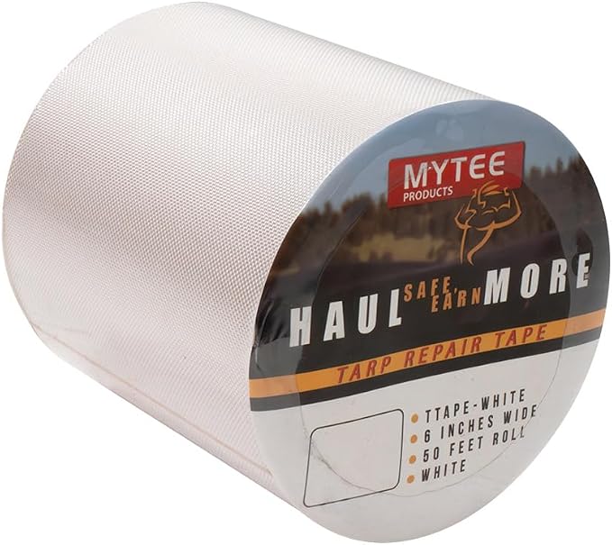Mytee Products 8.8 oz Waterproof White Vinyl Tarp Repair Tape 6 Inch x 50 FT by MyteeProducts