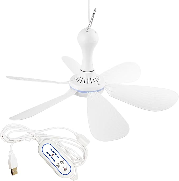 Portable Ceiling Fan USB Powered Canopy Fan by SCOOYEEES
