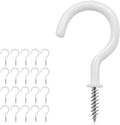 25 Pack Cup Screw Hooks, 2 inch Vinyl Coated Ceiling Screw in Hooks Plant by DRTDERUITAI