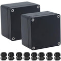 2 Packs Junction Box IP65 Waterproof ABS Plastic Electrical Project Case Power by Otdorpatio