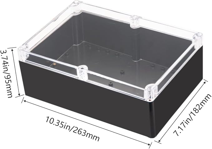 Project Box IP65 Waterproof Junction Box ABS Plastic Black Electrical Boxes DIY - Image 2
