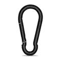 KINLINK 1 Pack Black Carabiner Clip, 5.5 inch Heavy Duty Spring Snap Hook by KINLINK