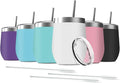 6 Pack 12 oz Stainless Steel Wine Tumbler by Deitybless