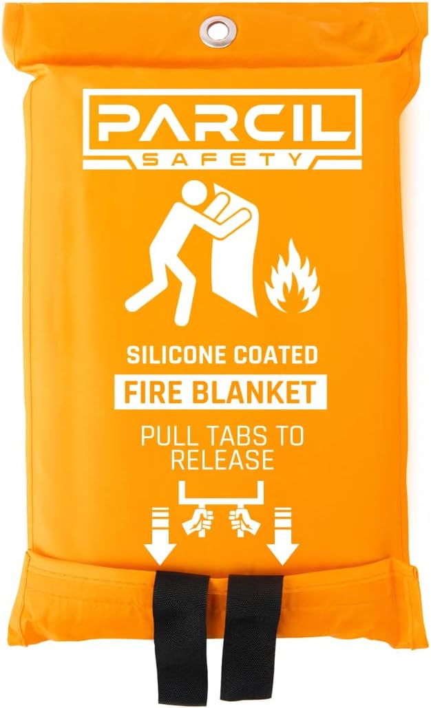 Parcil Safety SB-100 Silicone Coated Emergency Fire Blanket Emergency Kit Fire by ParcilDistribution
