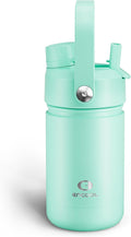 Kids Insulated Water Bottle - 12oz Stainless Steel Water Bottle with Dual Spouts by ENCOOL