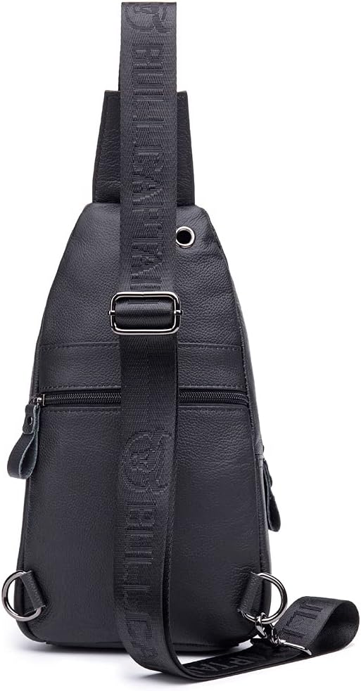 Hebetag Leather Sling Bag Crossbody Backpack - Image 2
