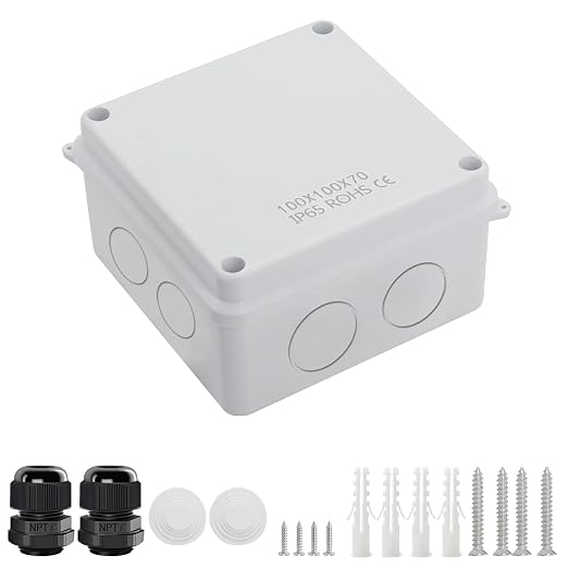 LeMotech Junction Box, Electrical Box IP65 Water Resistant Dustproof ABS by LeMotech