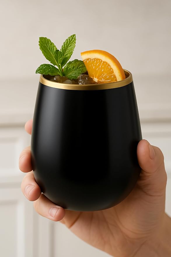 Oojami 40 count 12 Ounce Cups Unbreakable Stemless Plastic Wine Champagne - Image 2