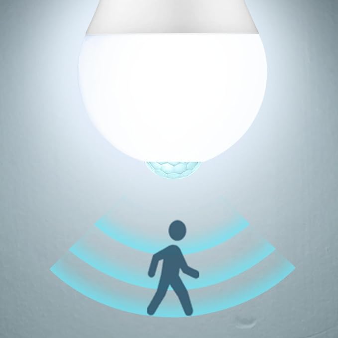 MikeWin Motion Sensor Light Bulbs Outdoor 2 Packs 13W Security LED Bulb - Image 2