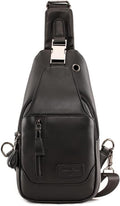 Hebetag Leather Sling Bag Hiking Daypack by Hebetag