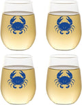 Set of 4 Shatterproof Designer 16 oz Plastic Wine Glasses MADE in the USA by Unknown