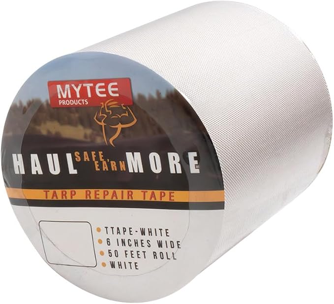 Mytee Products 8.8 oz Waterproof White Vinyl Tarp Repair Tape 6 Inch x 50 FT - Image 7