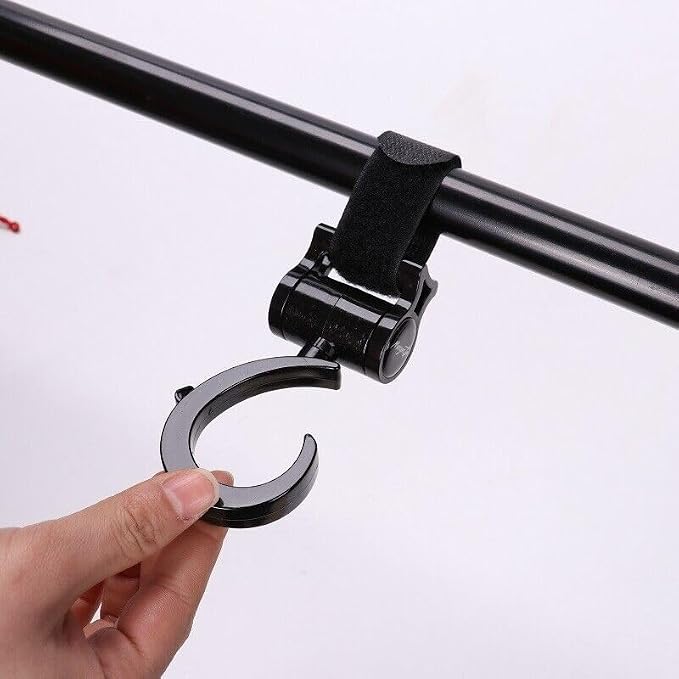 2 Pcs Walker Hook Hanging Multipurpose 360° Rotation Stroller Clip Diaper Bag - Image 7