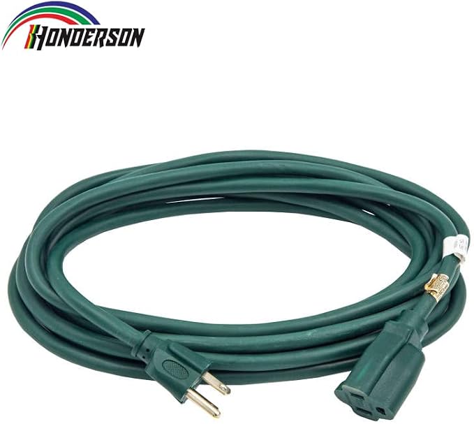 10FT Outdoor Extension Cord-16/3 SJTW Durable Green Extension Cord - Image 2
