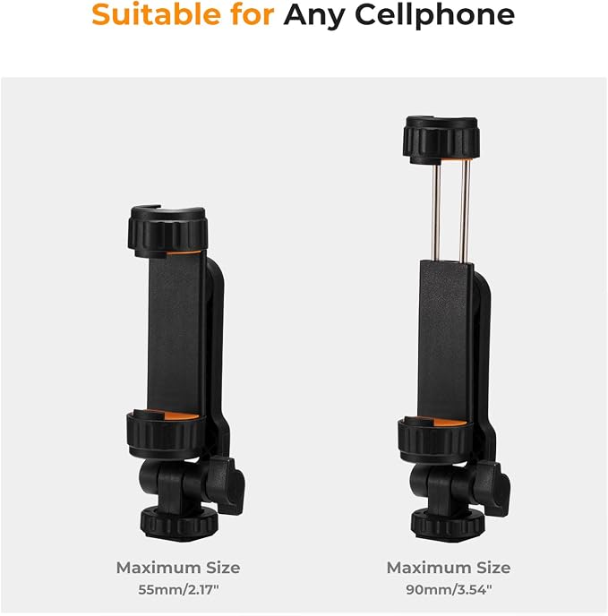 K&F CONCEPT Phone Tripod Mount, Universal Smartphone Adapter - Image 5