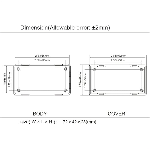LeMotech Project Box 5 Pieces ABS Plastic Electrical Project Case Small - Image 7
