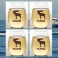 Wine-Oh! Set of 4 Shatterproof Designer 16 oz Plastic Wine Glasses MADE in the by Unknown