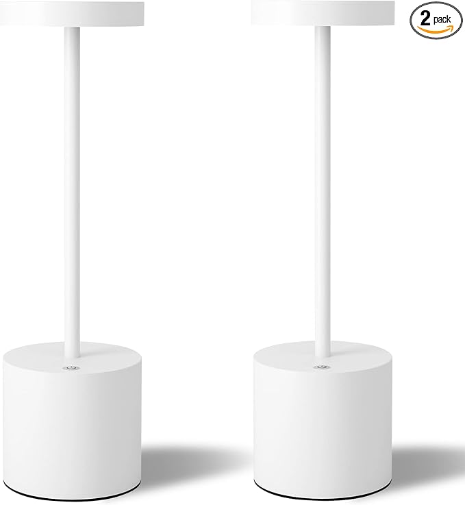 TBBGA Cordless Table Lamps Set of 2, 5000mAh Rechargeable Battery Powered Lamp by TBBGALEDCordlessTableLamps