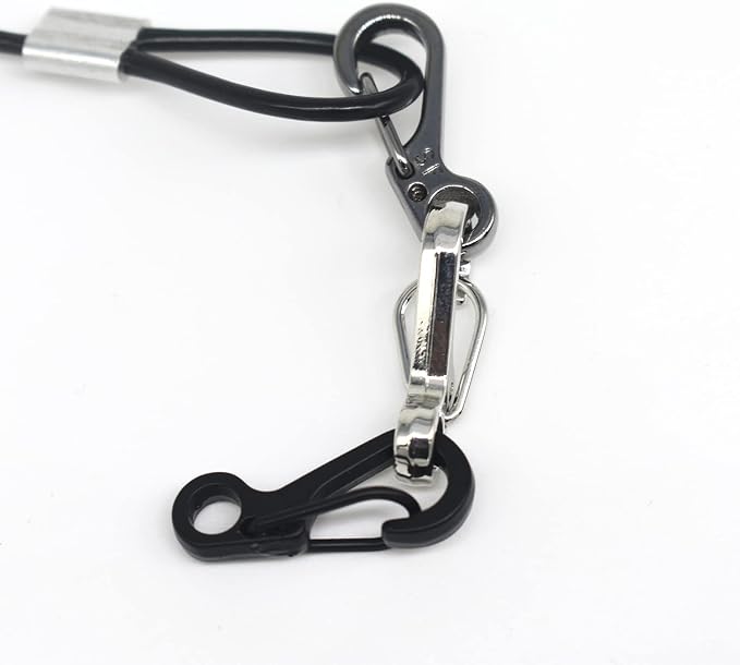 Mini Carabiner Clips with Metal Spring Wiregate Hook and Little Eye Hole - Image 6