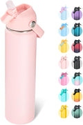 Fijinhom 24oz Insulated Stainless Steel Water Bottle, Wide Mouth Double Wall by Fijinhom