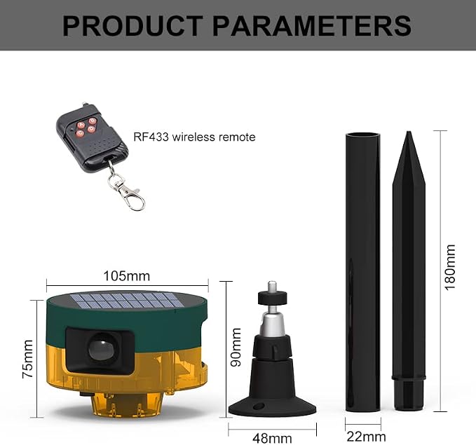 Solar Sensor Security Alarm Lights Outdoor, WONFAST 360° Motion Detector LED - Image 9