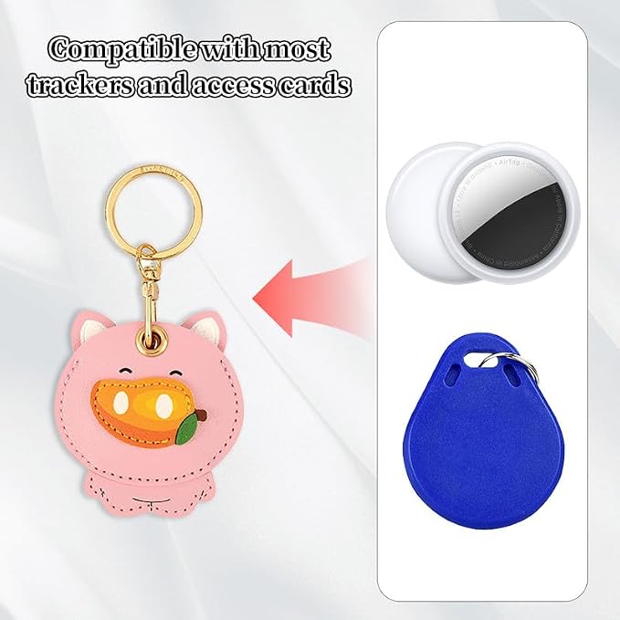 Leather Keychain Case Holder Compatible - Image 4