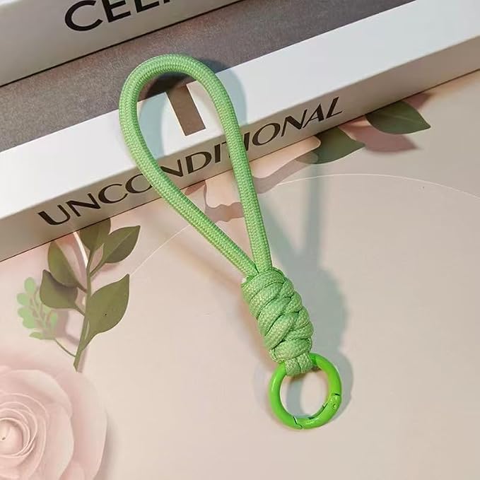 Colorful Braided Paracord Keychain, 12cm Length, Decorative Woven Rope Strap - Image 3