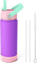 Fimibuke Kids Insulated Water Bottle, 18oz BPA FREE 18/8 Stainless Steel Kids by Fimibuke