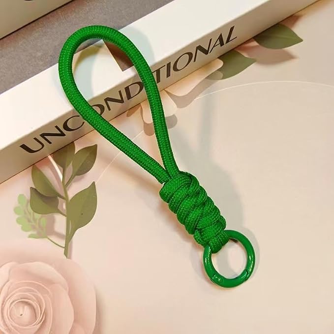 Colorful Braided Paracord Keychain, 12cm Length, Decorative Woven Rope Strap - Image 3