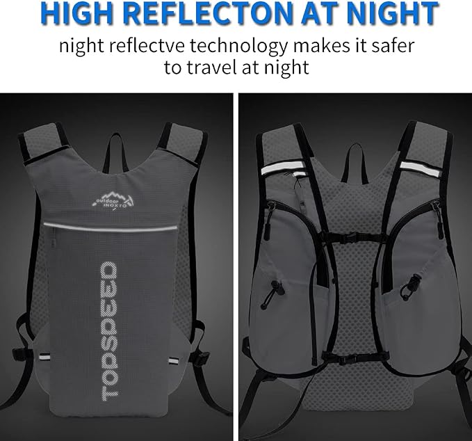 INOXTO Running Hydration Vest Backpack, Lightweight Insulated Pack - Image 5