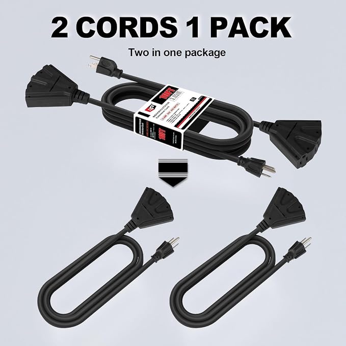 EP 2 Pack 10 Ft Outdoor Extension Cord - Image 3
