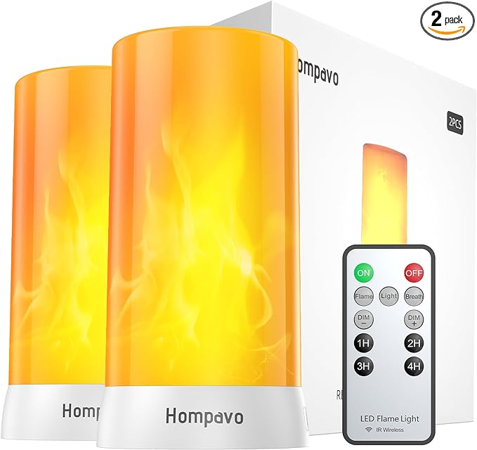 Hompavo 【Upgraded】 LED Flame Lights by Hompavo