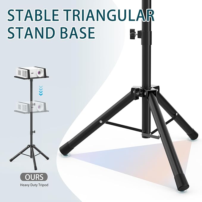 GLEAM Projector Stand Tripod from 23" to 51", Laptop Tripod Stand - Image 6