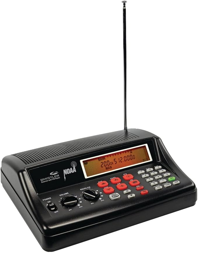 Whistler WS1025 Analog Desktop Scanner – Programmable Police/Fire/Weather Radio by Whistler