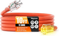 Outdoor Extension Cord 10 FT Waterproof, 12/3 Gauge Heavy Duty 3 Prong Power by Unknown