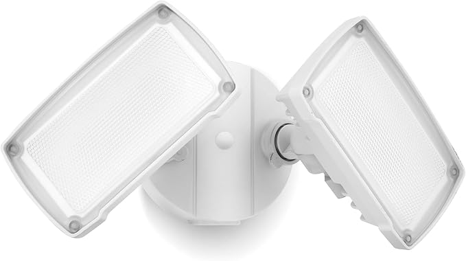 LUTEC 32W 3500LM Integrated Dual-Head LED Flood Light Outdoor, Switch by LUTEC
