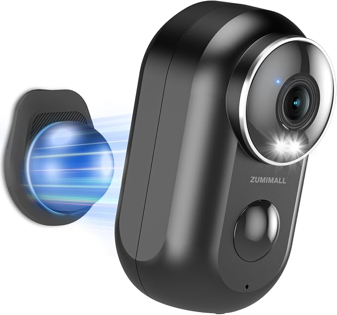 ZUMIMALL 2K Security Cameras Wireless Outdoor, Magnetic Mount, 130° View by ZUMIMALL