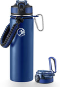 GOSWAG Insulated Sports Water Bottle, 24oz 2 Lids, Stainless Steel Water Bottles by GOSWAG