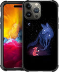for iPhone 15 Pro Case, Galaxy Fox Wolf Pattern Graphic Design Girl Boy Soft by FKBRCL4U