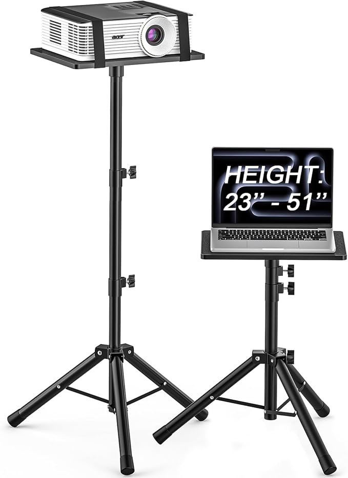 GLEAM Projector Stand Tripod from 23" to 51", Laptop Tripod Stand by GLEAMMUSICSPORTS