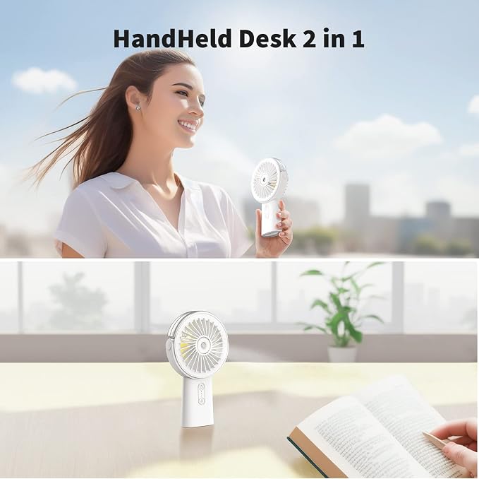 Otlonpe Handheld Misting Fan Portable, Small Personal Hand Held Rechargeable - Image 5