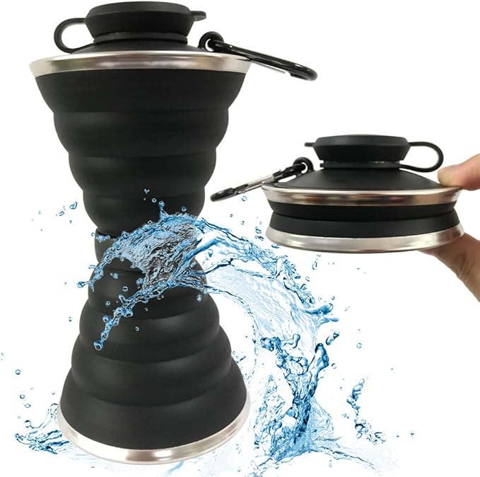 Collapsible Water Bottle, Camping Cup by SEMETOR