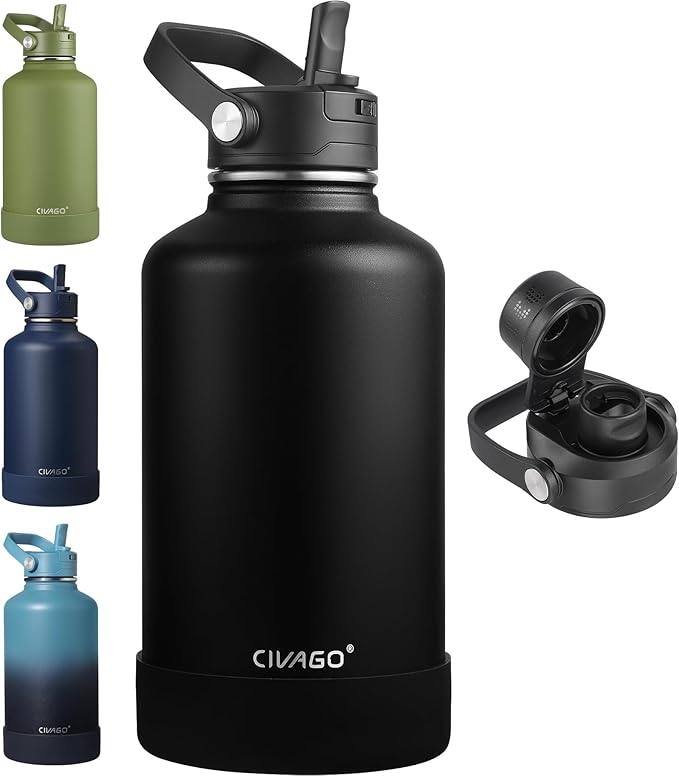 CIVAGO 64 oz Insulated Stainless Steel Water Bottle by CIVAGO