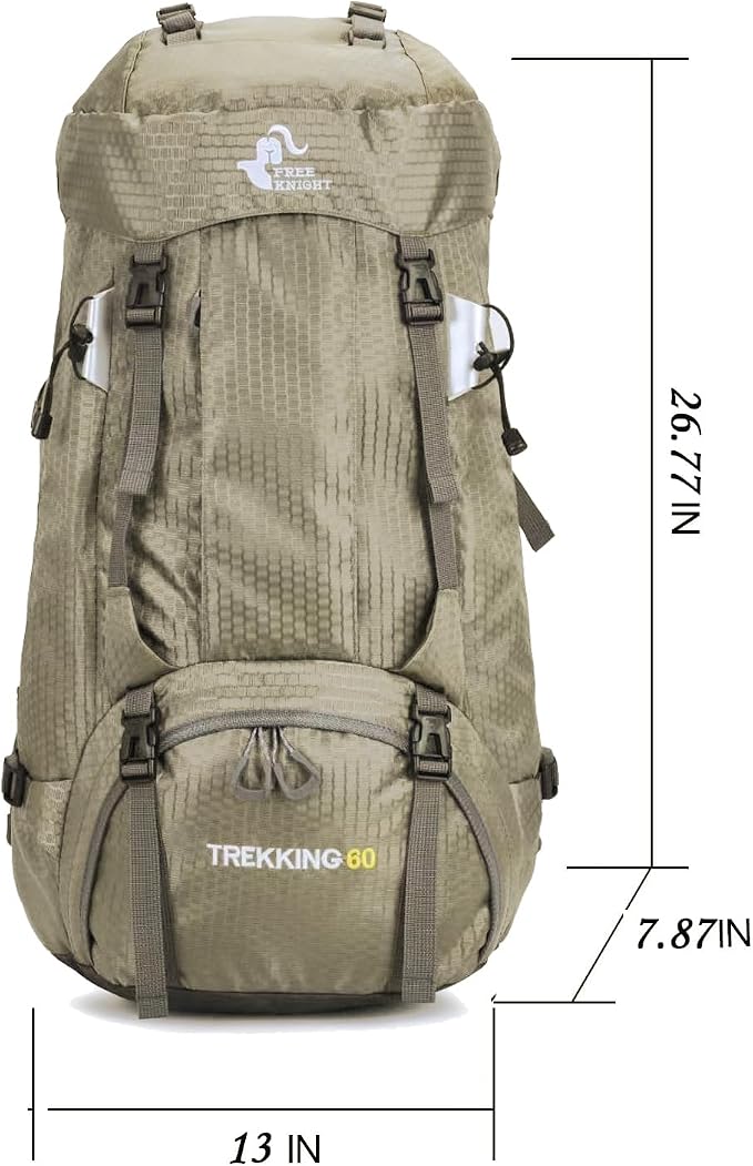 Bseash 60L Waterproof Hiking Camping Backpack - Image 4