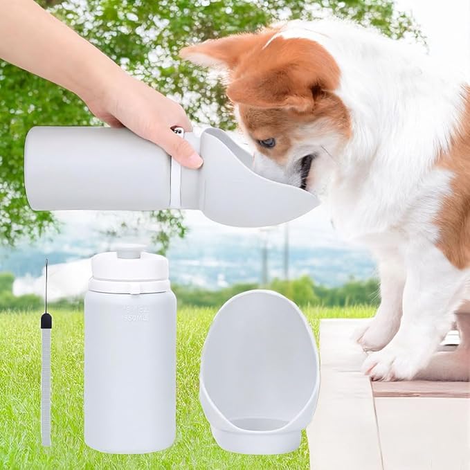 Foldable Portable Dog Water Bottle, 2 in 1 Integrated Collapsible Dog Water - Image 7