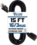 YOJOE Indoor Outdoor Extension Cord, 3 Prong 13A Weatherproof Power Cord by YOJOE