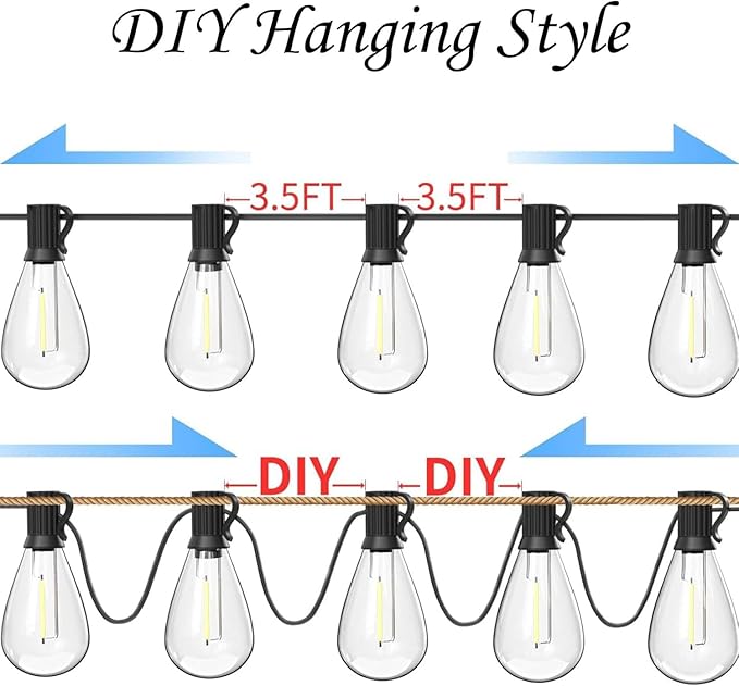 REEMEER 120FT Outdoor String Lights, Ultra Long Waterproof 30+2 Shatterproof - Image 6