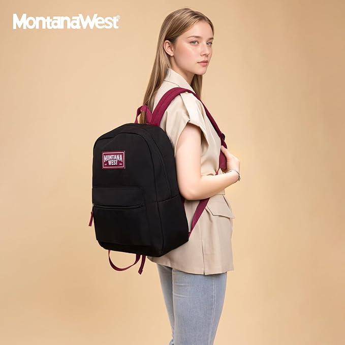 Montana West School Backpack for Women Men Lightweight College Bookbag Casual - Image 2