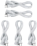 5Pack Extension Cord 10 FT, 2 Prong Power Cable by Yeatel